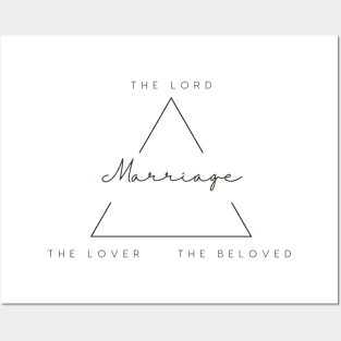 Marriage Triangle, the lord, the lovers, the beloved Posters and Art